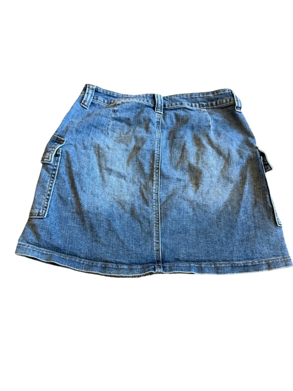 Just USA Denim Cargo Skirt Mini Length Cotton Blend Comfort Casual Size Medium